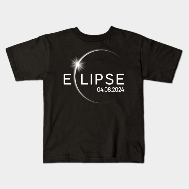 Total Solar Eclipse 2024 Kids T-Shirt by Emma Creation